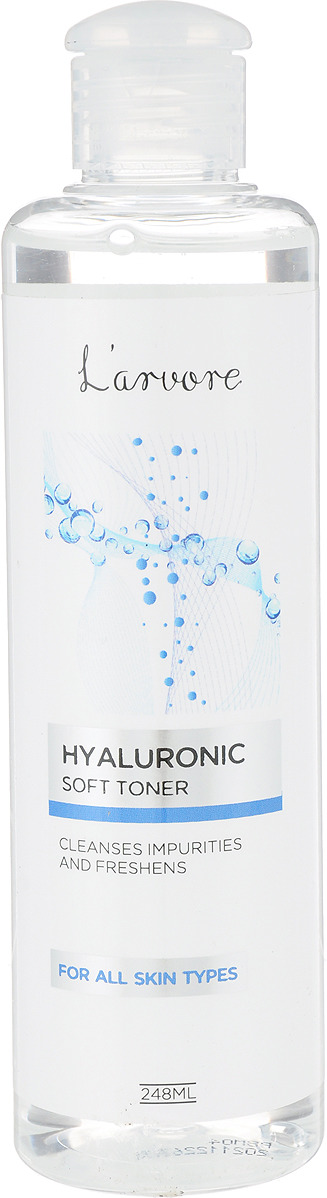 фото Тонер для лица увлажняющий L'Arvore Hyaluronic Soft Toner, увлажняющий, с гиалуроновой кислотой, 248 мл