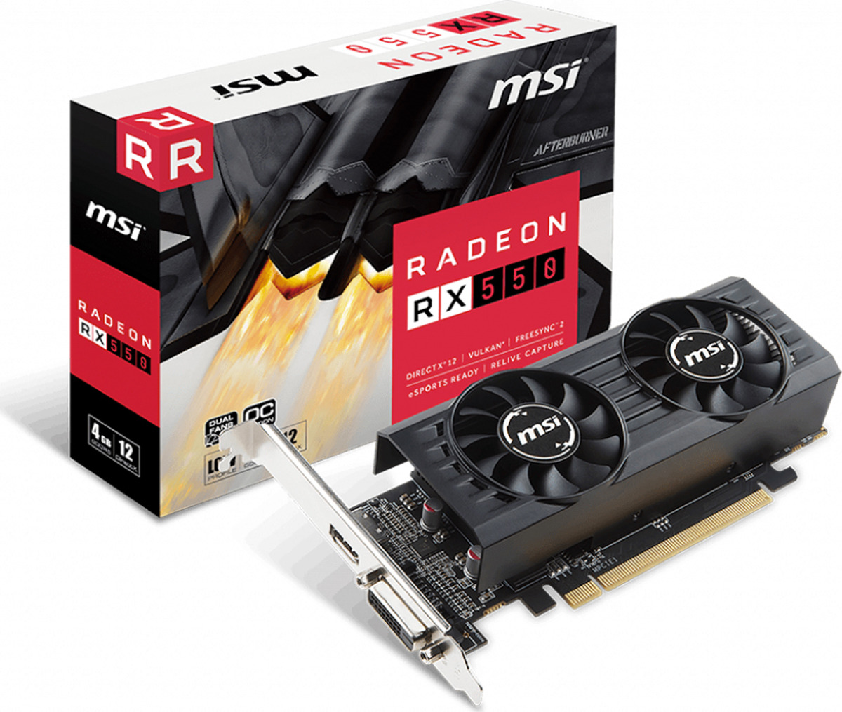 фото Видеокарта MSI Radeon RX 550 4GT LP OC 4GB