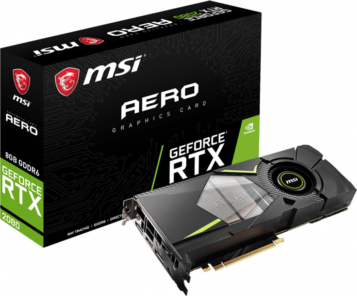 фото Видеокарта nVidia GeForce RTX2080 MSI PCI-E 8192Mb, RTX 2080 AERO 8G