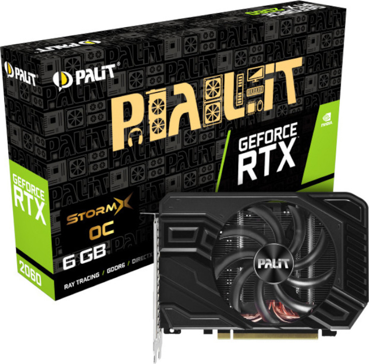 фото Видеокарта Palit GeForce RTX 2060 StormX OC 6GB, NE62060S18J9-161F