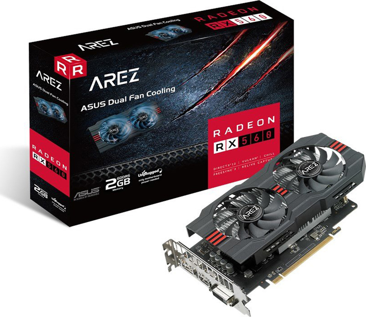 фото Видеокарта ASUS AREZ Radeon RX 560 2GB, AREZ-RX560-2G-EVO