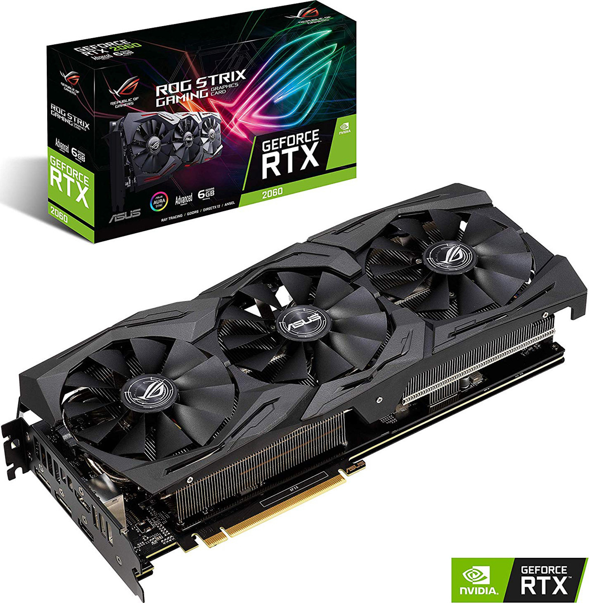 фото Видеокарта ASUS ROG Strix GeForce RTX 2060 Advanced Edition 6GB, ROG-STRIX-RTX2060-A6G-GAMING