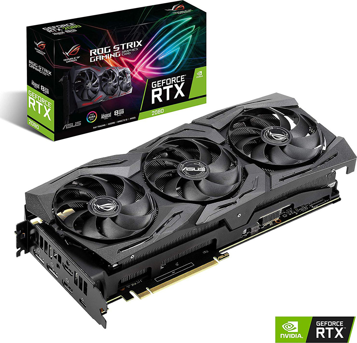 фото Видеокарта ASUS ROG Strix GeForce RTX 2080 Advanced 8GB, ROG-STRIX-RTX2080-A8G-GAMING