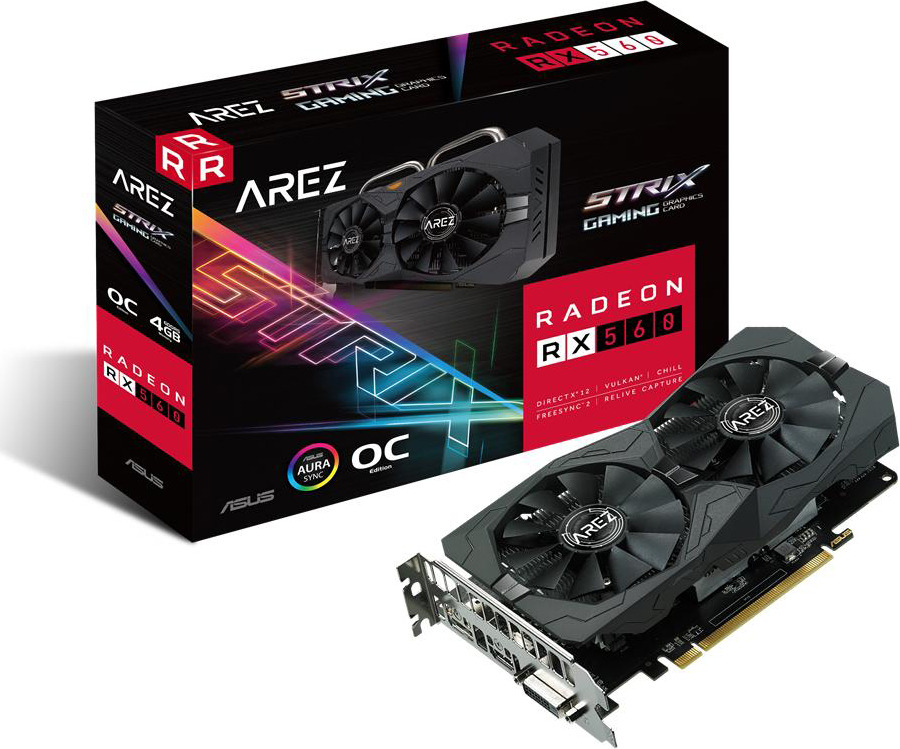 фото Видеокарта ASUS ROG Strix Radeon RX 560 OC 4GB, ROG-STRIX-RX560-O4G-GAMING