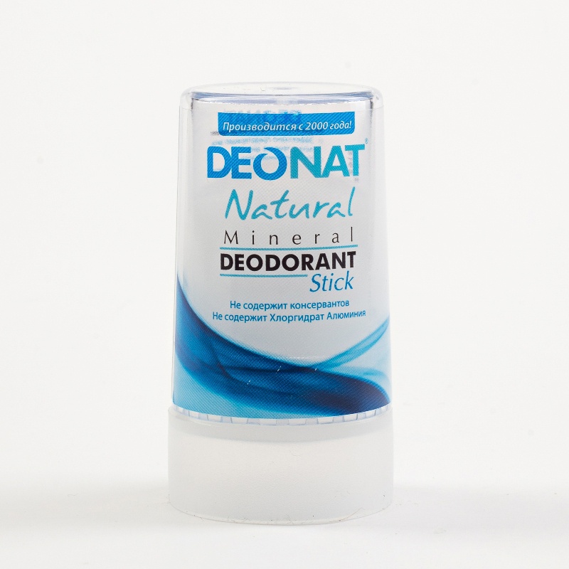 фото Дезодорант ДеоНат Кристалл натуральный, минеральный, твёрдый (на основе аммонийных квасцов) чистый, стик, 40 гр.