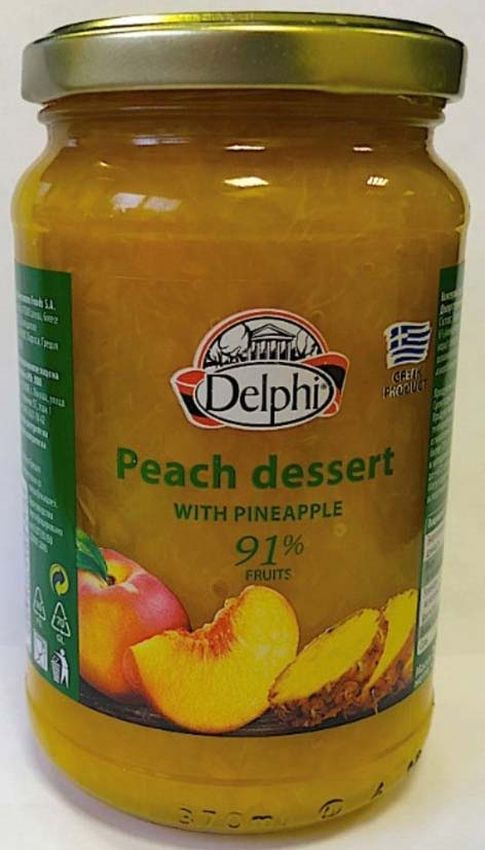 Десерт персиковый Delphi, с ананасом, 360 г