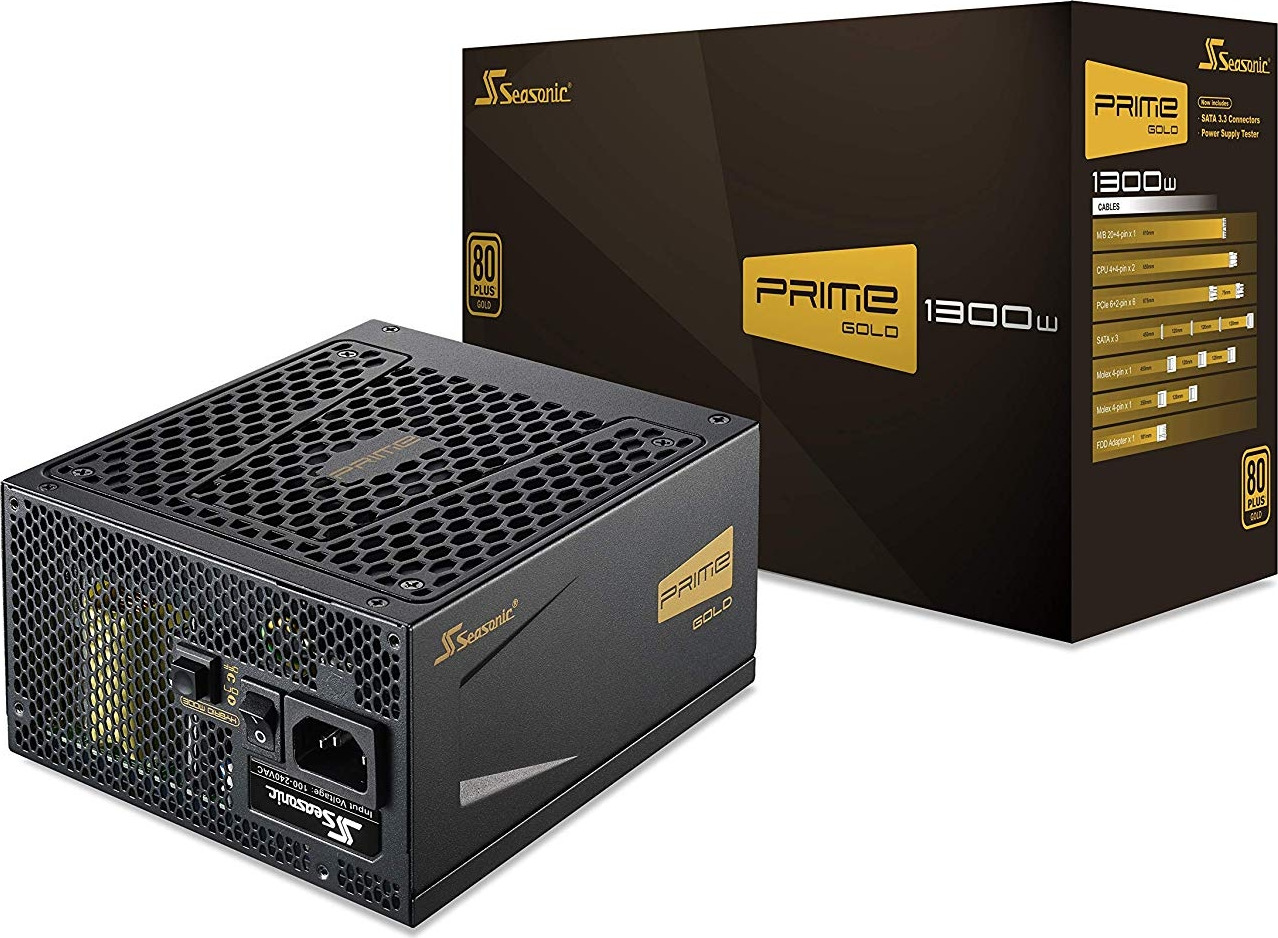 фото Блок питания Seasonic ATX 1300W PRIME GOLD SSR-1300GD 80+ gold (24+4+4pin) 135mm fan 12xSATA Cab Manag RTL