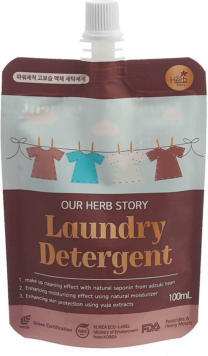 фото Жидкое средство для стирки Korea Our Herb Story со смягчающим эффектом, 100 мл