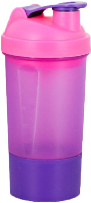фото Шейкер Fidget Go bottle, фиолетовый, с чашей под протеин, 500 мл