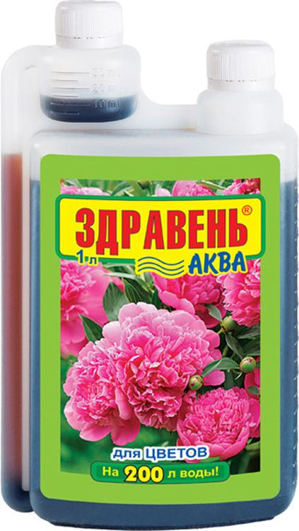 фото Удобрение для садовых цветов Здравень Аква Opti Doza, 1 л