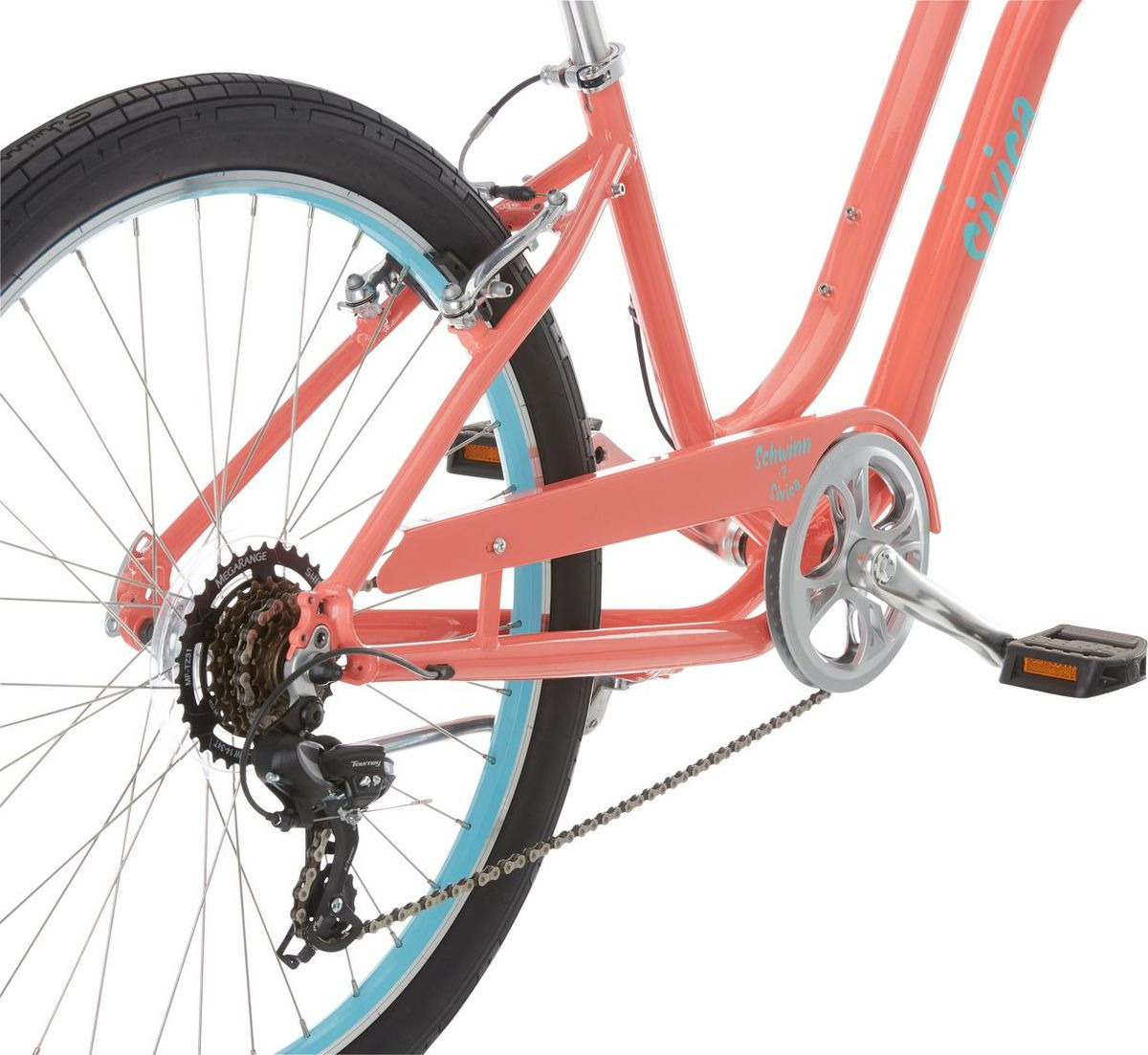 фото Велосипед городской Schwinn Sivica 7 Women, колесо 26", коралловый, 7 скоростей