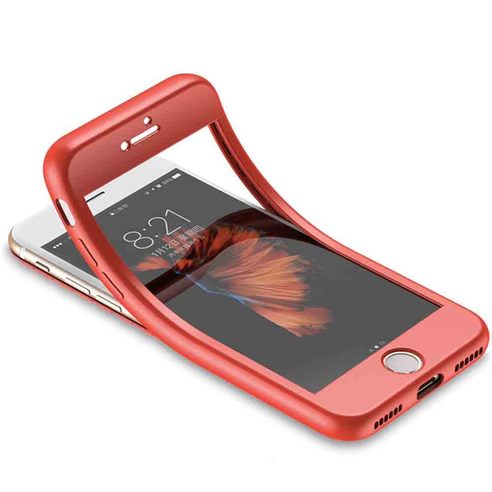 Чехол для сотового телефона No Name Силиконовый чехол для iPhone X / 7 / 8 Plus / 6S / 6 / 5 / 5S SE, красный