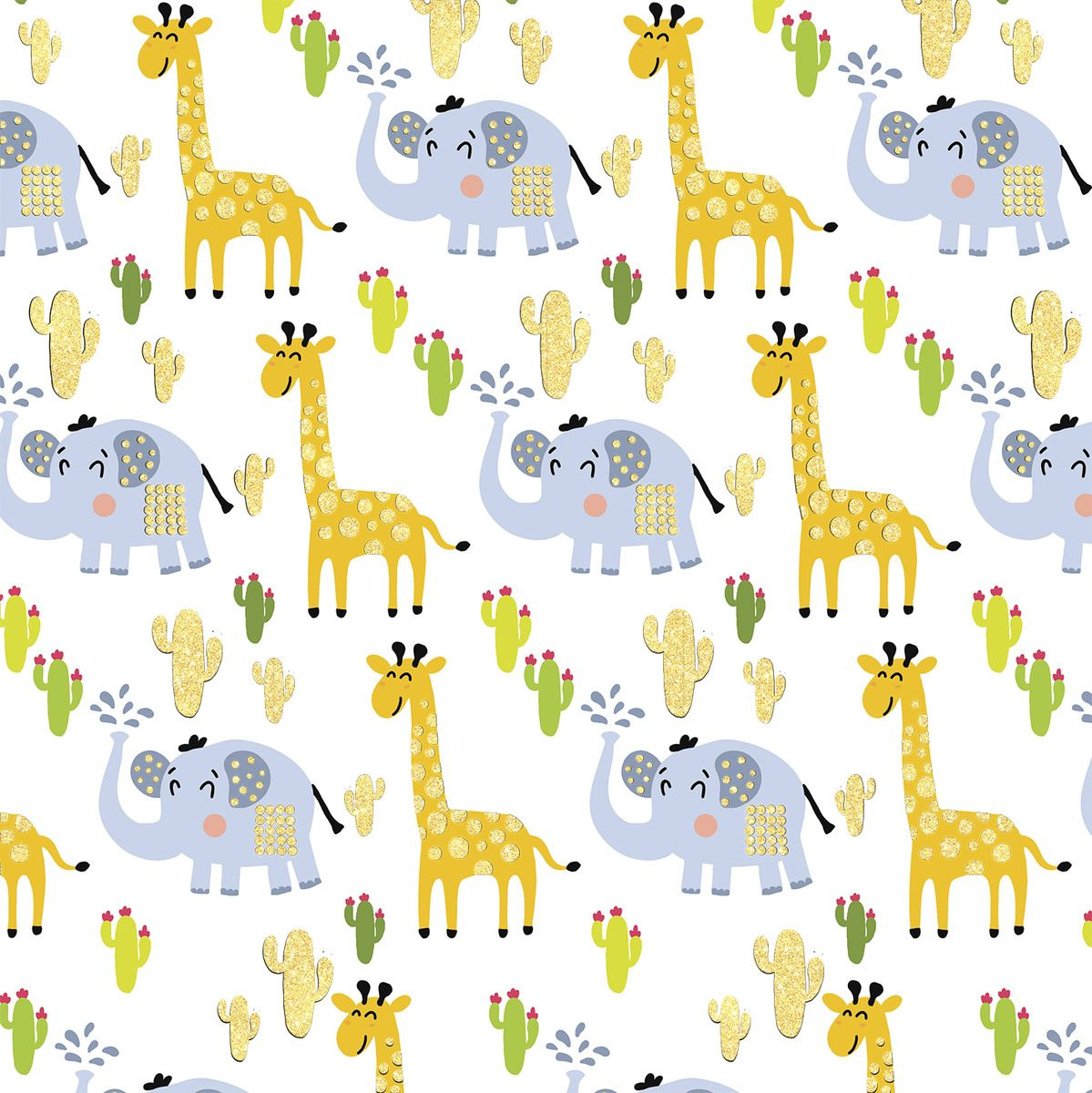 Упаковочная бумага с жирафами
