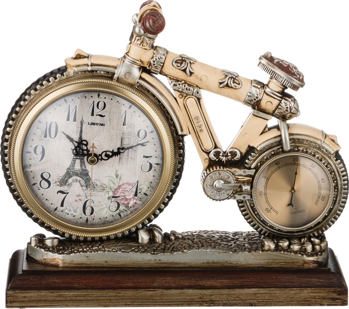 фото Настольные часы Lefard Мотоцикл, кварцевые, с термометром, 204-152, 29,5 х 25 х 10 см