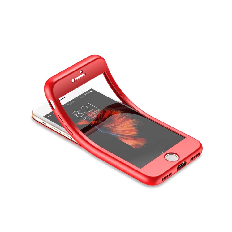 Чехол для сотового телефона No Name Силиконовый чехол для iPhone X / 7 / 8 Plus / 6S / 6 / 5 / 5S SE, красный