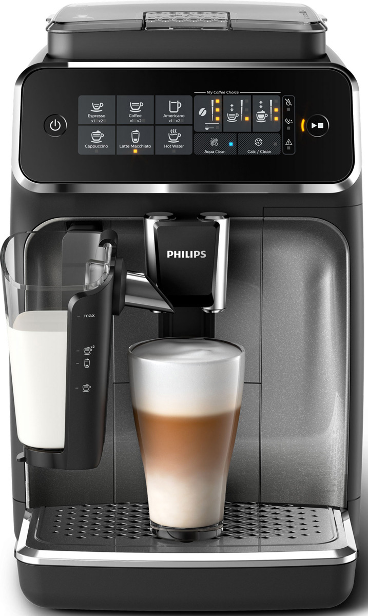 фото Автоматическая кофемашина Philips Series 3200 EP3246/70 с капучинатором LatteGo, черный, серебристый