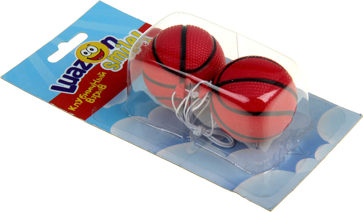 фото Ароматизатор автомобильный Luazon Баскетбольный мяч, клубника, под сиденье, 805783, красный