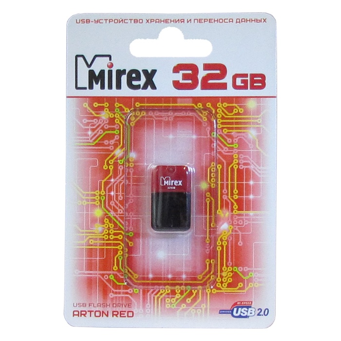 фото USB Флеш-накопитель Mirex Arton 32GB USB 2.0, красный