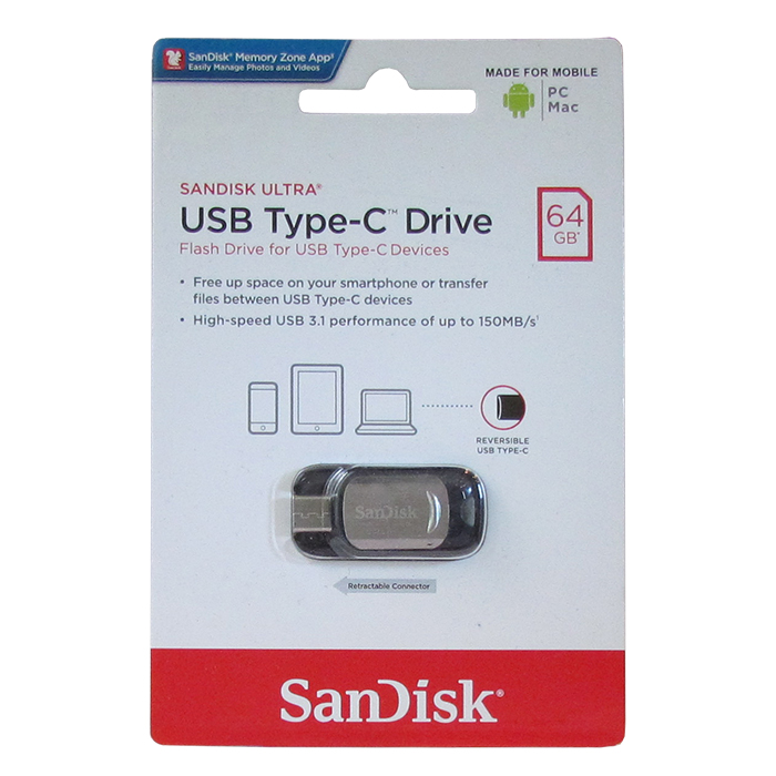 фото USB Флеш-накопитель SanDisk Ultra Z450 64GB USB Type-C