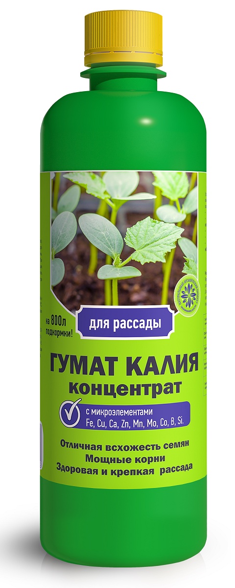 фото Удобрение Фермерское хозяйство Ивановское Гумат калия для рассады, коричневый