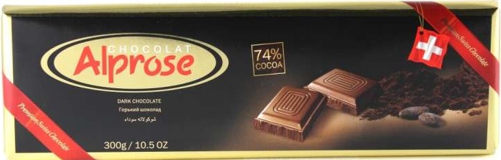 фото Шоколад Alprose Chocolat "SWISS PREMIUM" горький 74% какао, 300