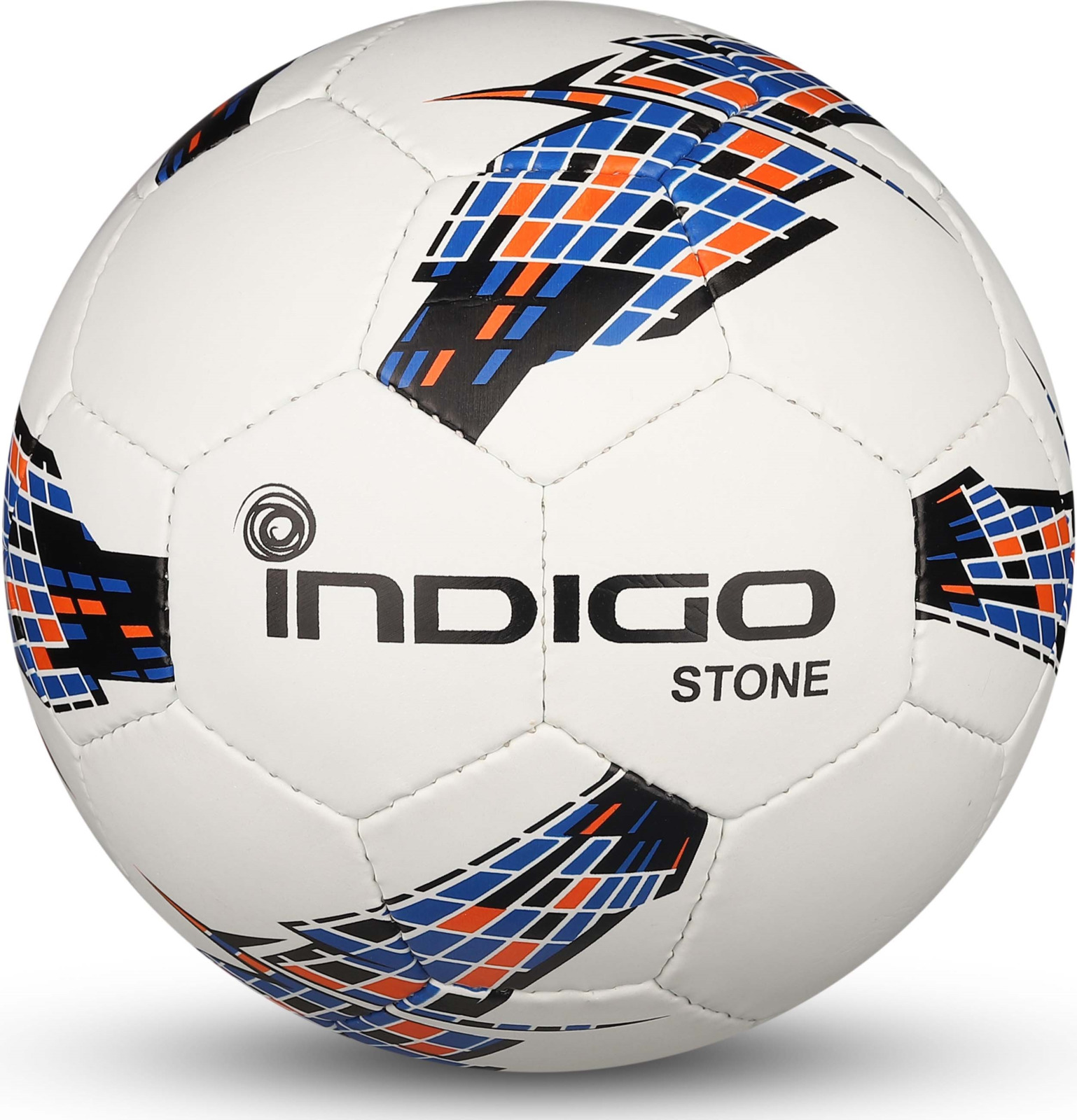 Мяч футбольный Indigo Stone, IN028, белый, мультиколор, размер 5