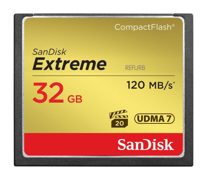 фото Карта памяти SanDisk Compact Flash Extreme 32GB (120/85 MB/s)