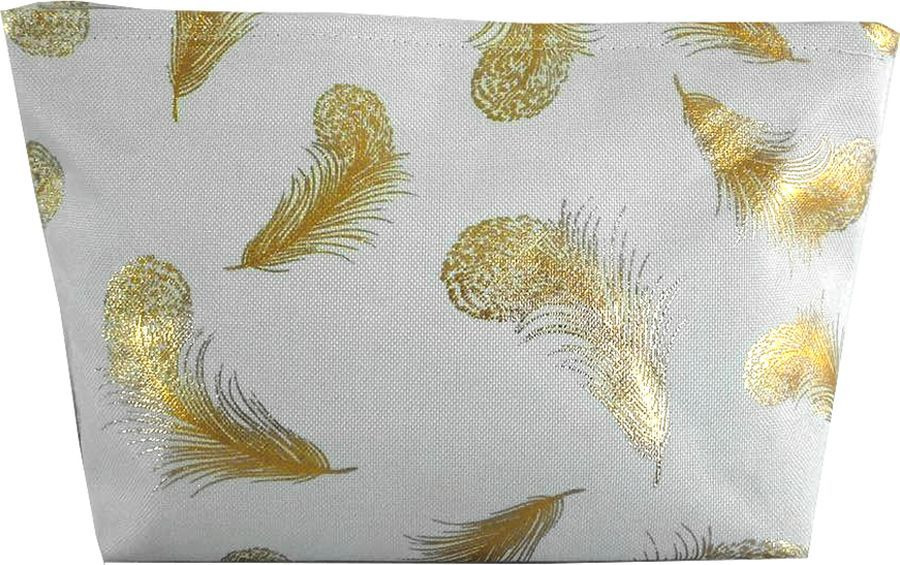 Косметичка Magic Home Золотистые перья, 79889, белый