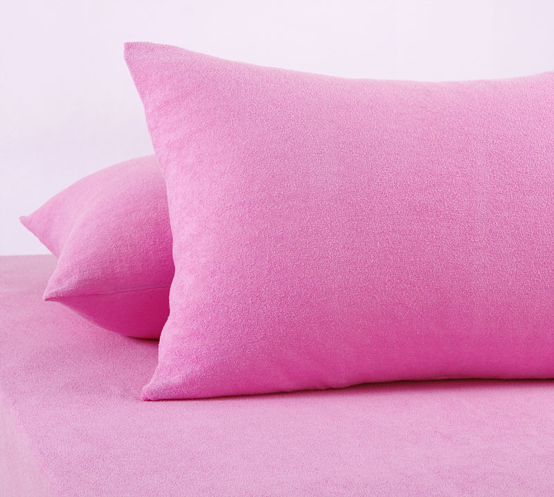 Наволочка Текс Дизайн махровая; В наборе 2 штуки 70 х 70; Цвет: розовый, розовый
