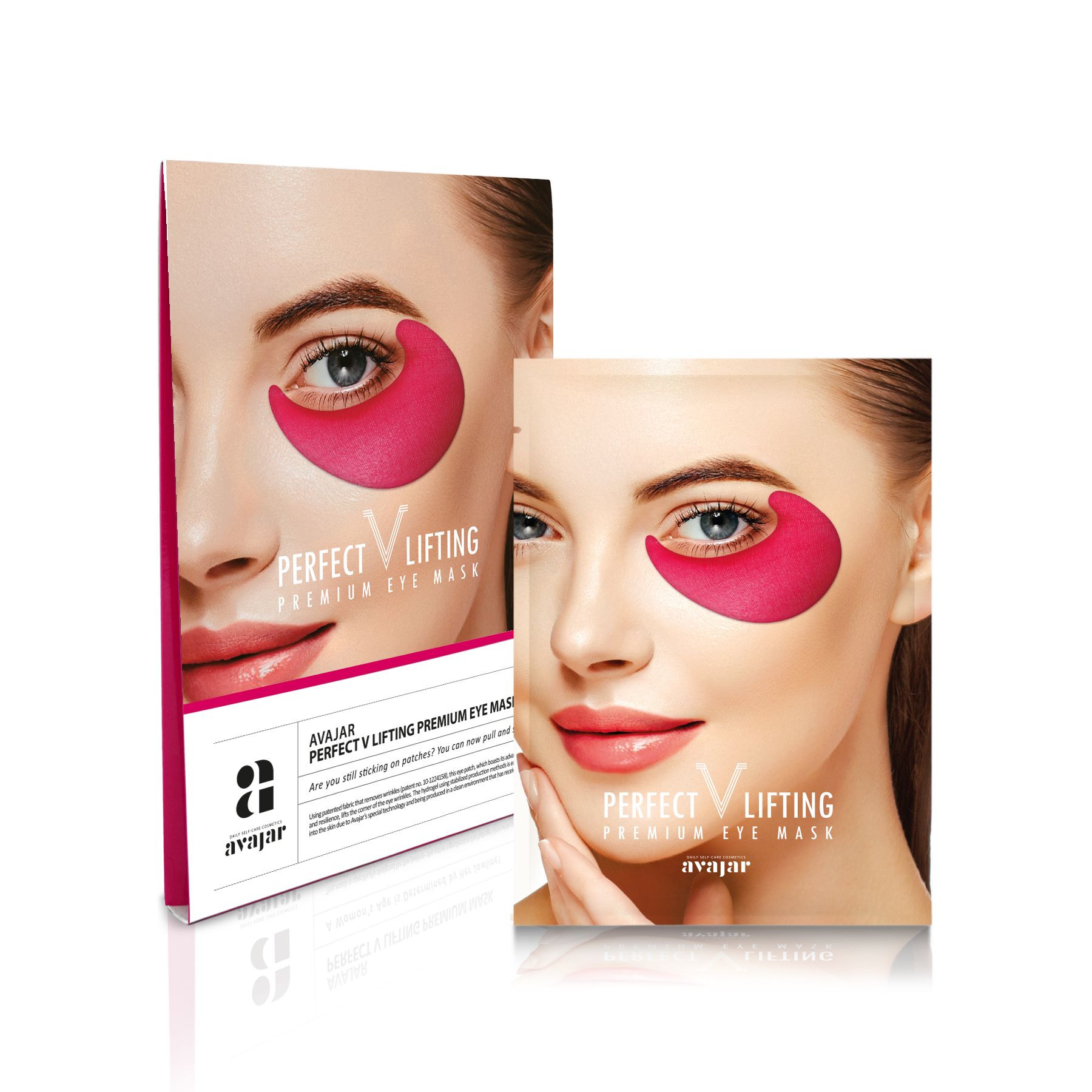 фото AVAJAR perfect V Avajar lifting premium eye mask - "Умные" лифтинговые патчи для глаз, 1 упак.(2 пары)