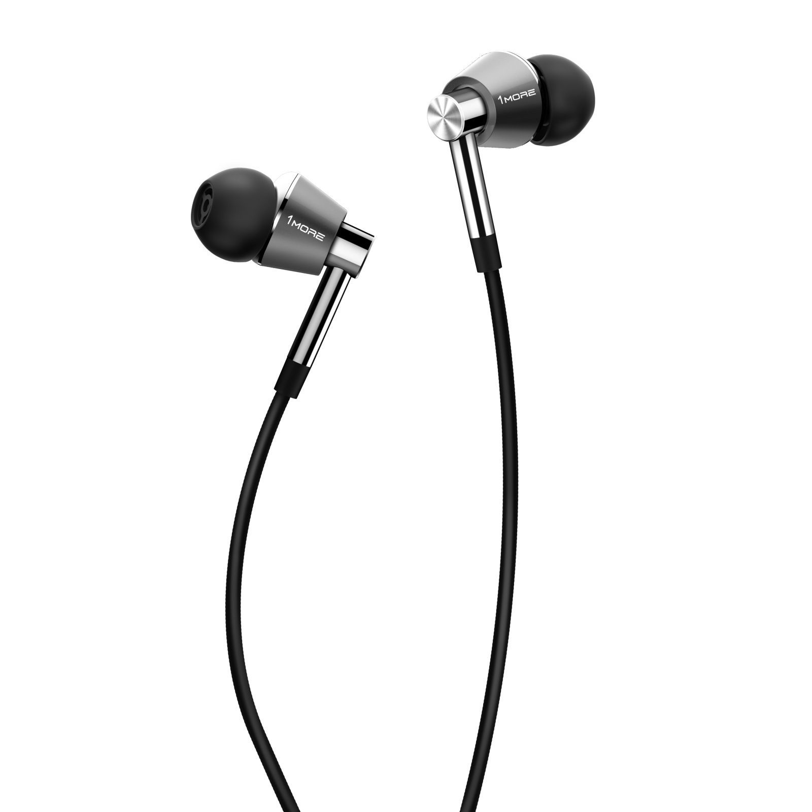 фото Наушники 1MORE Xiaomi E1001Silver Triple Driver In-Ear Headphones, серебристый