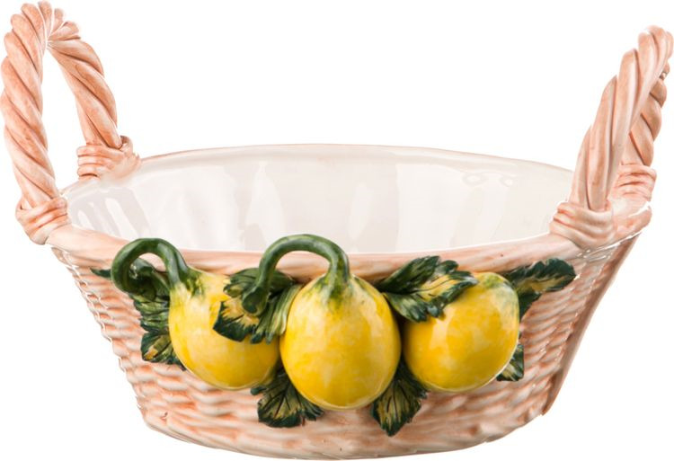 Декоративная чаша Lefard Корзина с лимонами, 335-001, 28 х 28 х 17 см