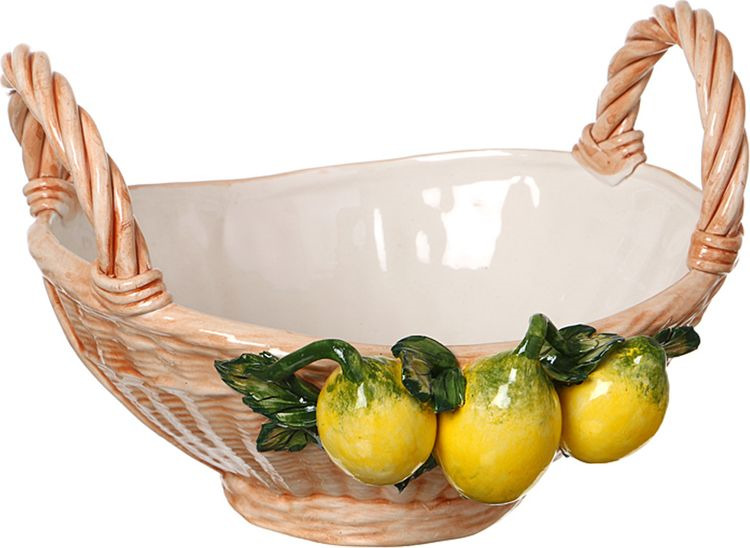 Декоративная чаша Lefard Корзина с лимонами, 335-002, 28 х 19 х 26 см