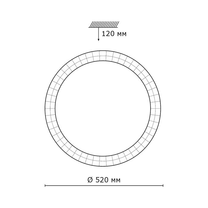 фото Настенно-потолочный светильник Sonex 2023/E, LED, 72 Вт