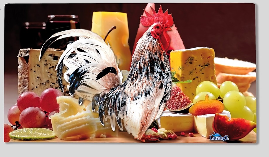 фото Разделочная доска LARANGE Петух с сыром, разноцветный