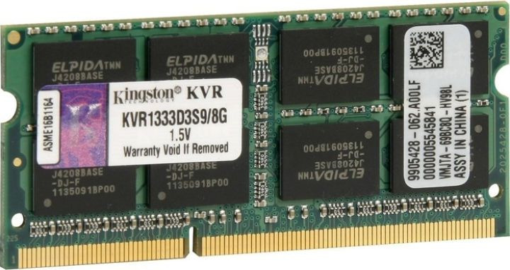 фото Модуль оперативной памяти Kingston DDR3 8 ГБ, KVR1333D3S9/8G