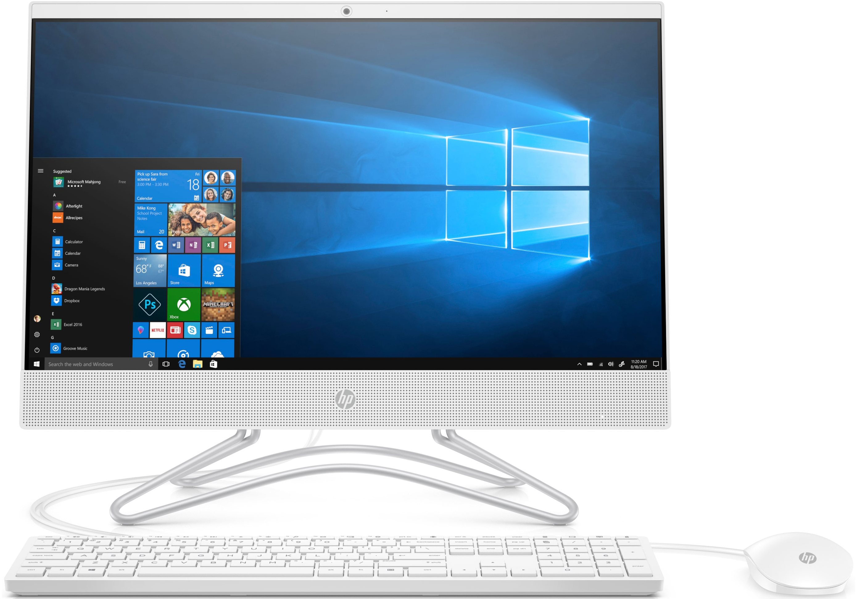 фото Моноблок HP Pavilion 24-f0029ur, 4GS04EA, 23.8", белый