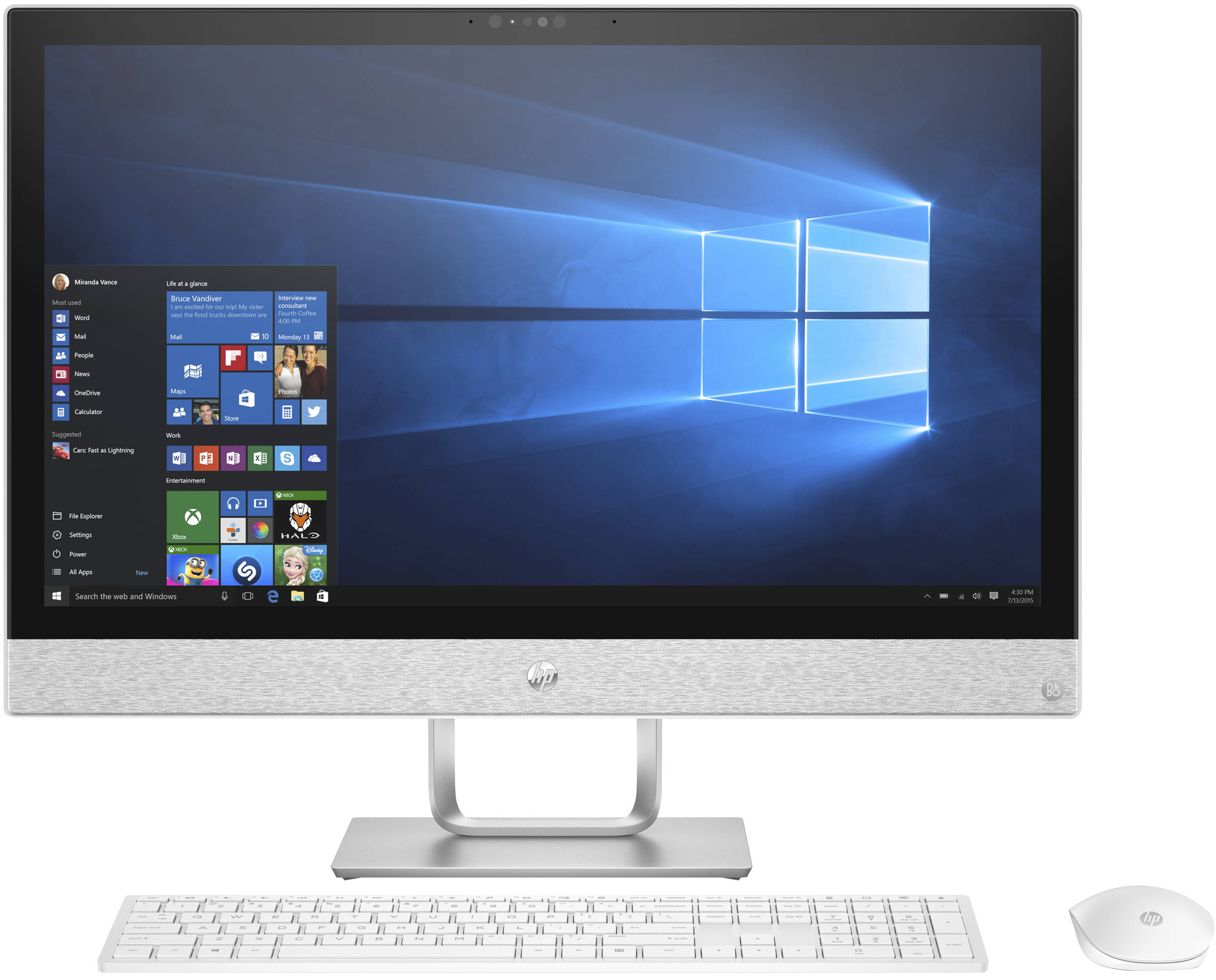 фото Моноблок HP Pavilion 24-r112ur, 4GL61EA, 23.8", белый