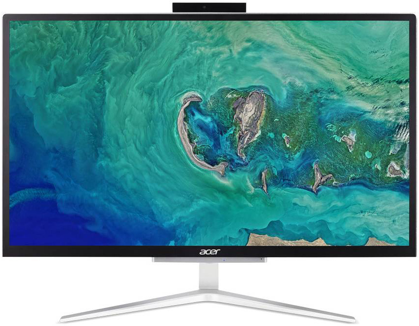 фото Моноблок Acer Aspire C22-820, DQ.BCMER.008, 21.5", серебристый, черный