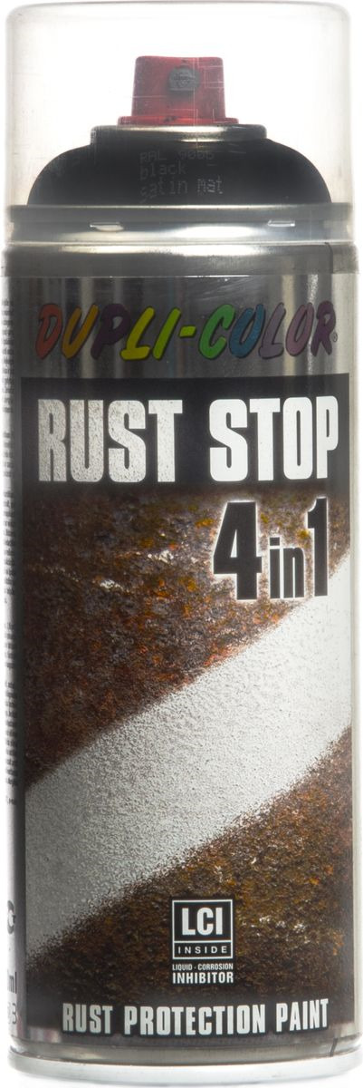 фото Эмаль по ржавчине Dupli Color Rust Stop 4 в 1, RAL 9005, черный, 0,4 л