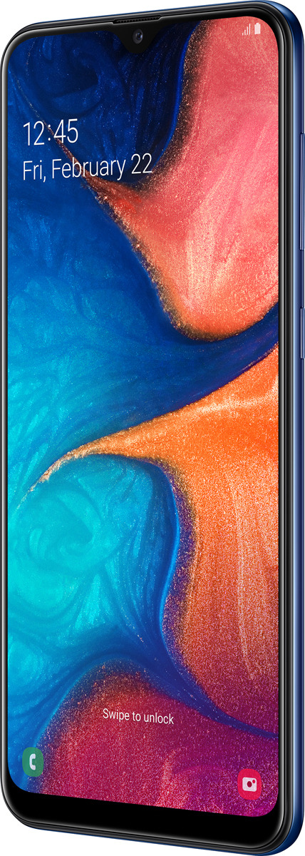 фото Смартфон Samsung Galaxy A20, 32 ГБ, синий