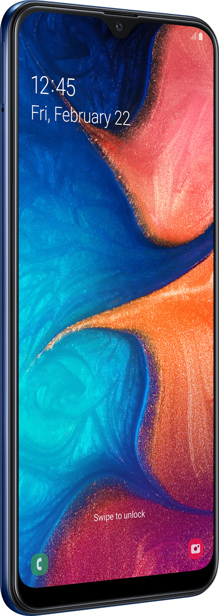 фото Смартфон Samsung Galaxy A20, 32 ГБ, синий