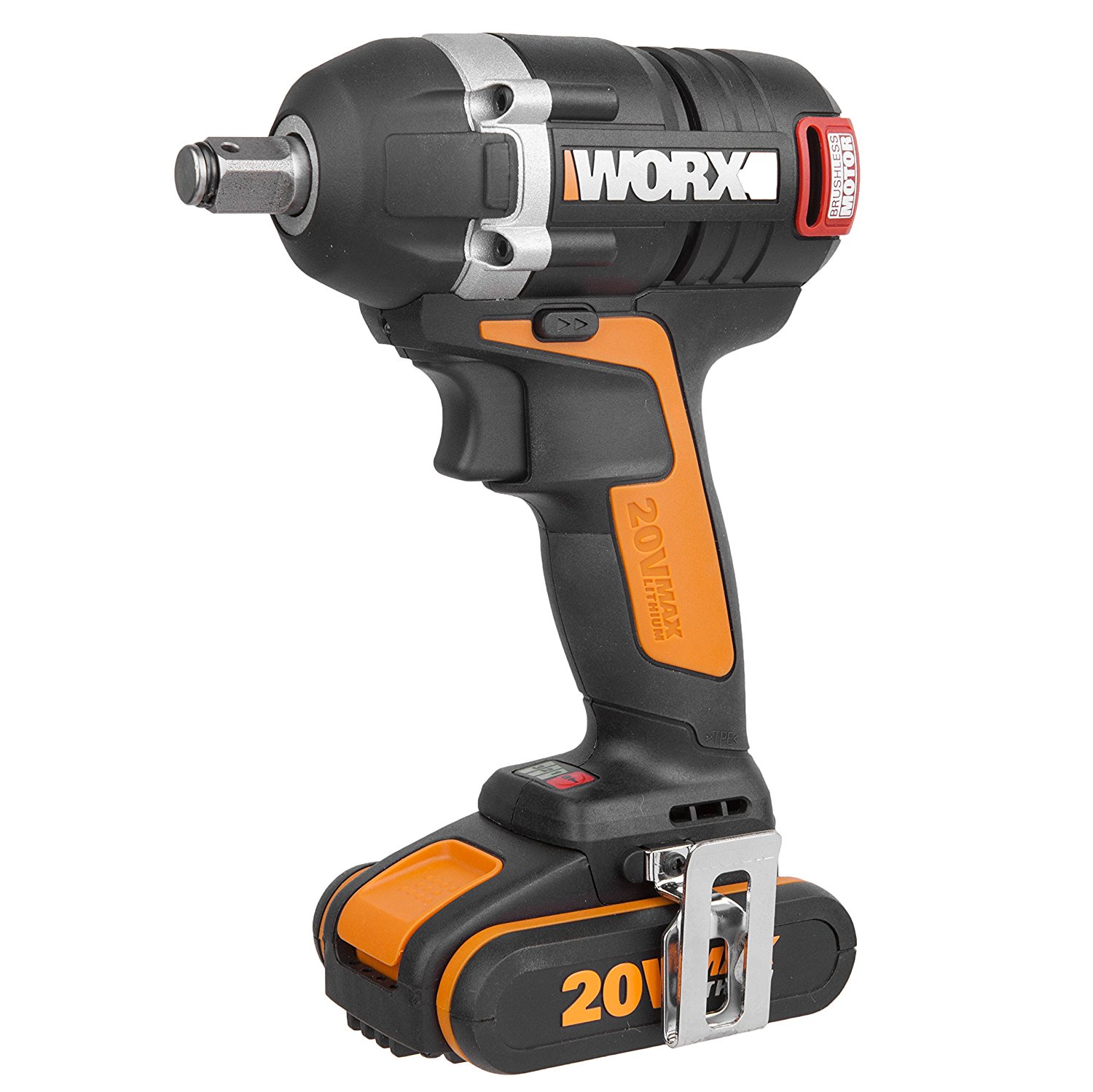 фото Гайковерт аккумуляторный WORX BL WX279, 20В, бесщеточный, 2Ач x2, кейс