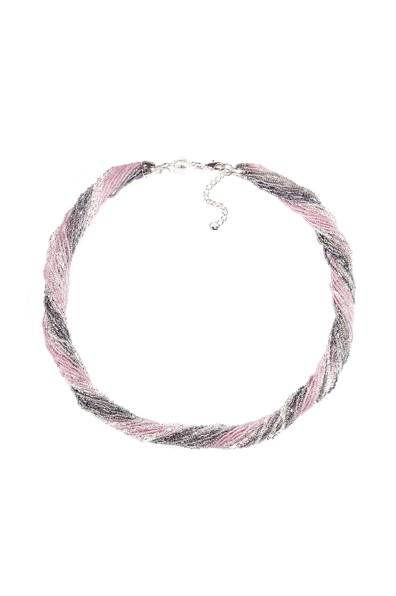 фото Колье/ожерелье бижутерное Bottega Murano 02010336 20, Муранское стекло, розовый