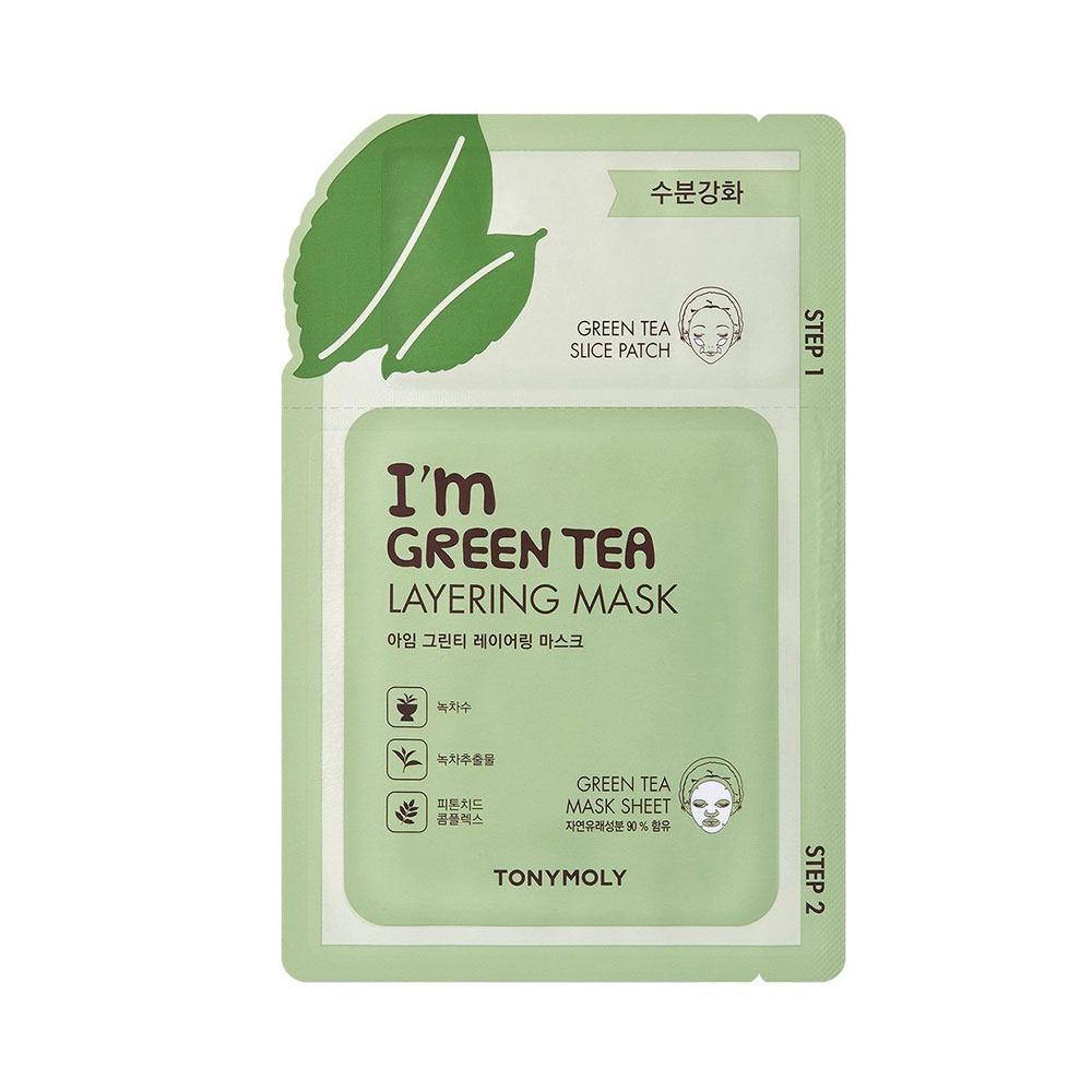 фото Маска косметическая Tony Moly с экстрактом зеленого чая I’M GREEN TEA LAYERING MASK Tonymoly