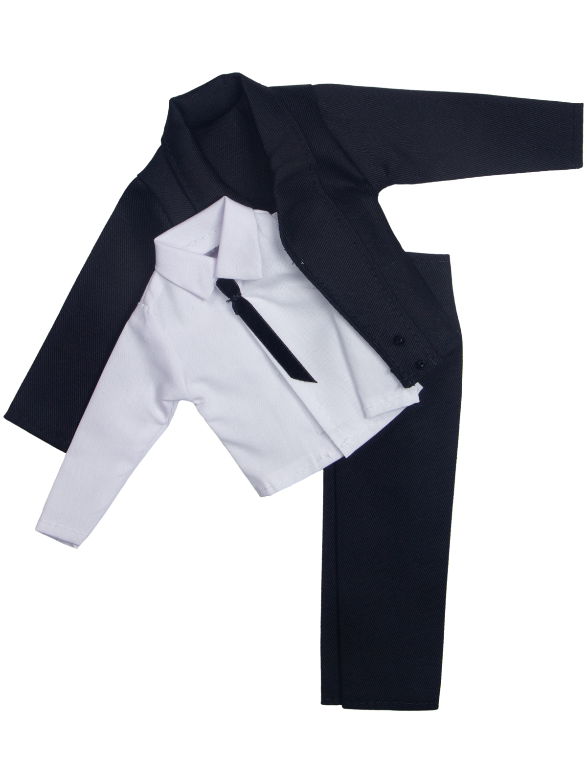 фото Одежда для кукол Модница Костюм мужской для кукол 29-30 см черный
