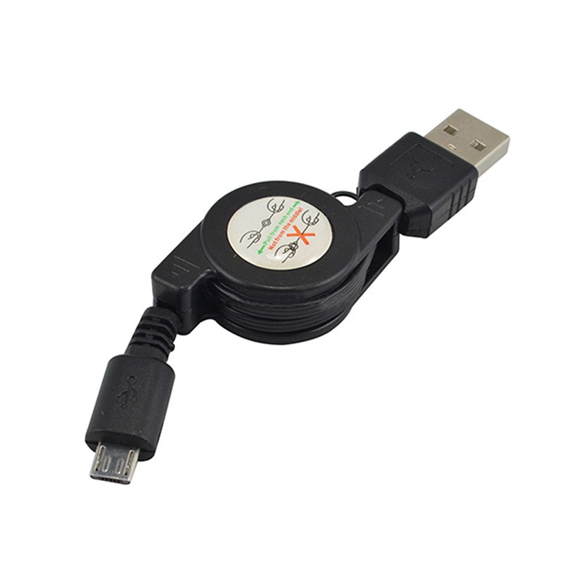 Кабель Кабель-ретрактор micro-USB к USB, черный
