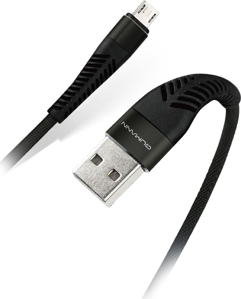 фото Кабель Qumann micro USB 2,1А, 21150, черный, 1 м