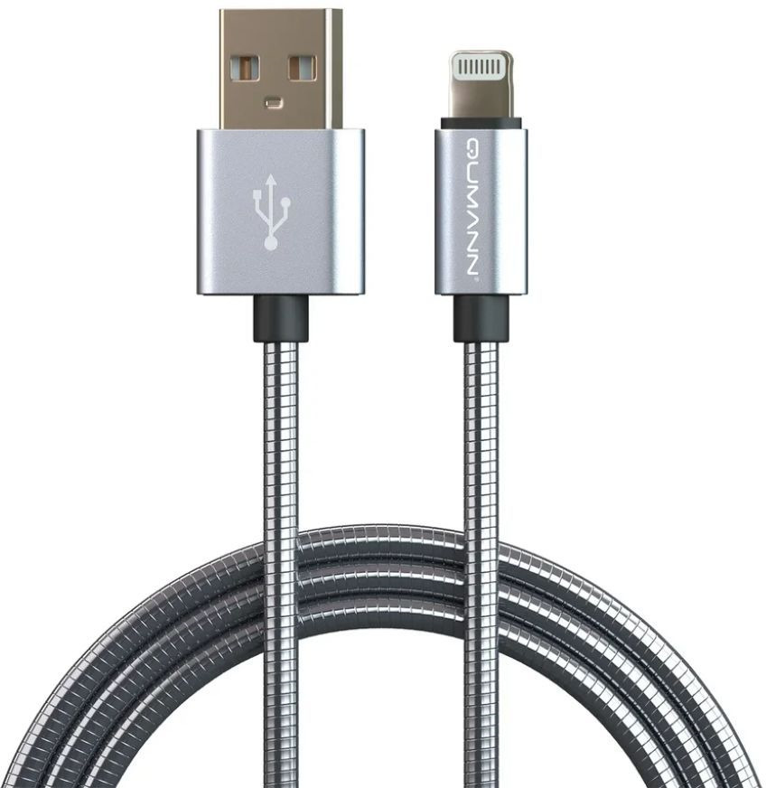 фото Кабель Qumann Lightning - micro USB 2,4А, 20220, черный, 1 м