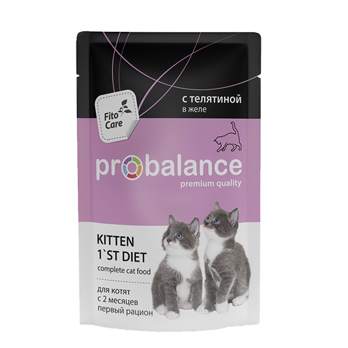 фото Консервированный корм для котят Probalance Kitten 1'st Diet, с телятиной, 25 шт.